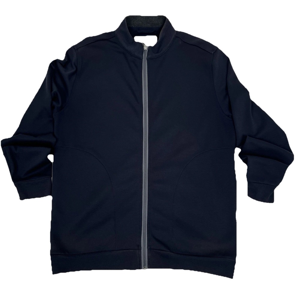 LINKSOUL John Ashworth & Co M Luxury Cotton Full Zip Sweatshirt Jacket Golf